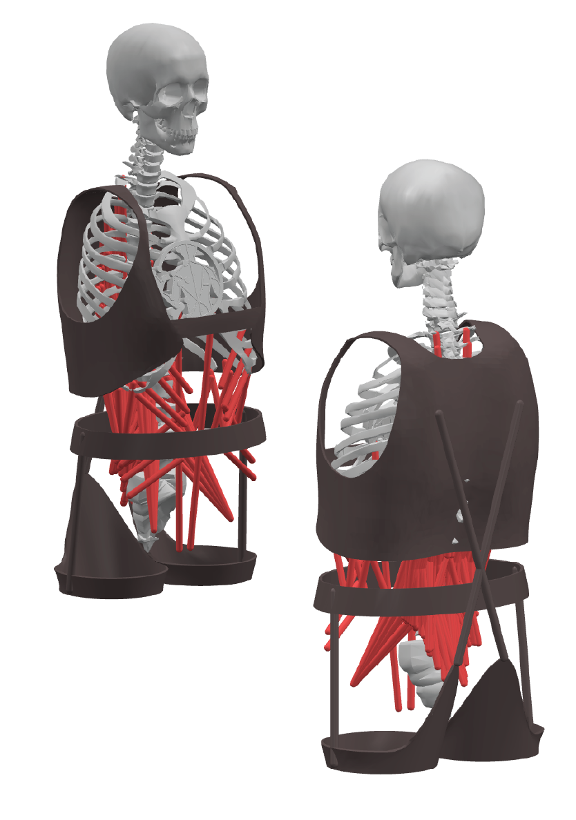 AuxivoLiftsuit on a muscled torso