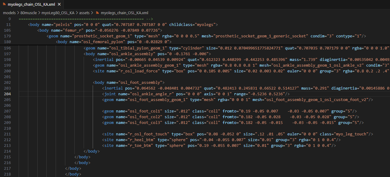 Model XML Structure