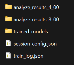 Training session result example